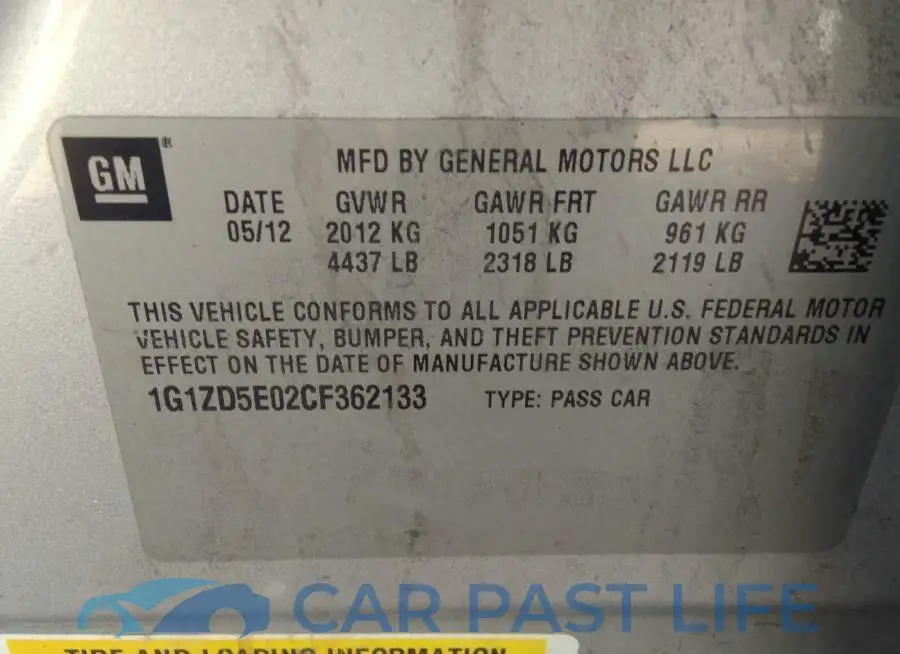 1G1ZD5E02CF362133# 9