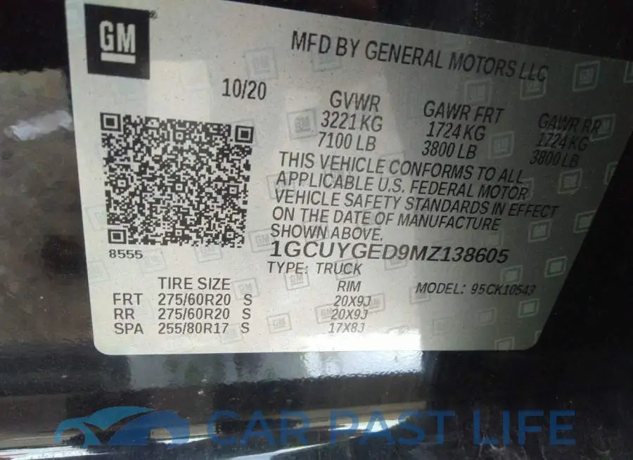 1GCUYGED9MZ138605# 9