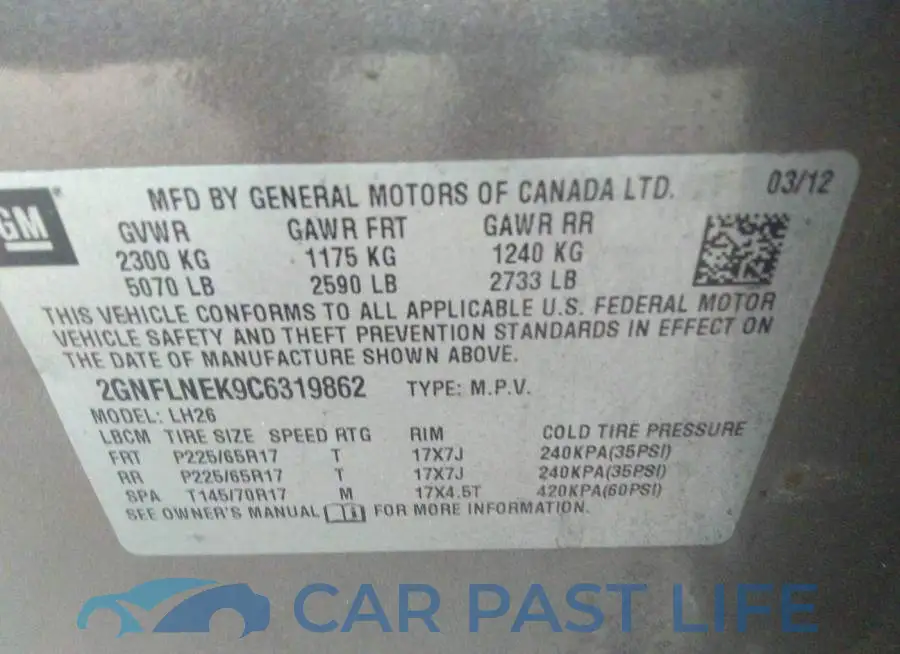 2GNFLNEK9C6319862# 9