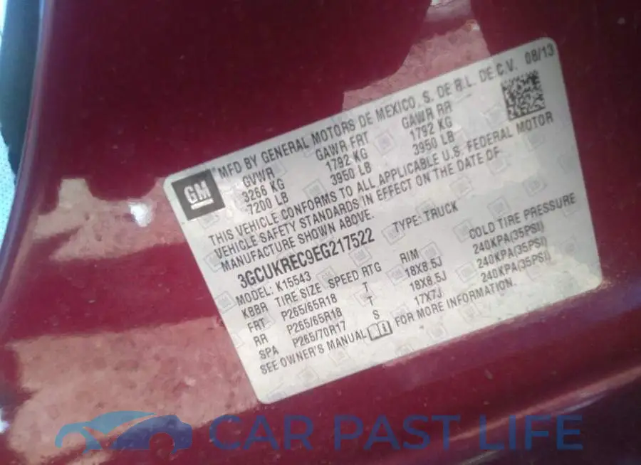 3GCUKREC9EG217522# 9