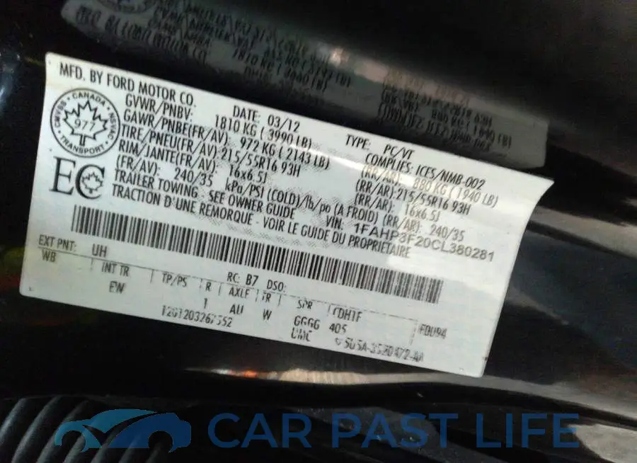 1FAHP3F20CL380281# 9