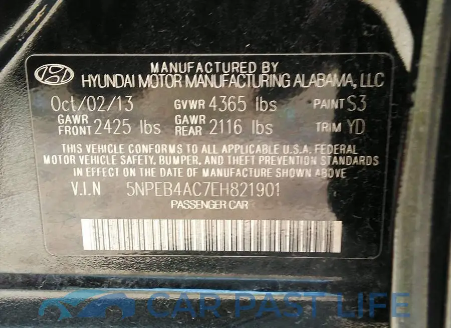 5NPEB4AC7EH821901# 9