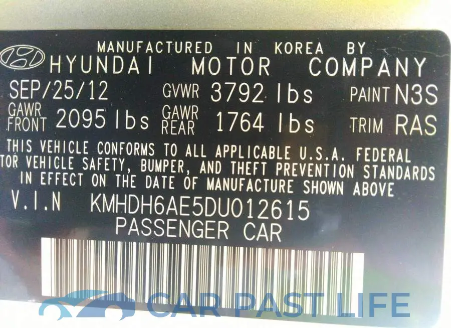KMHDH6AE5DU012615# 9
