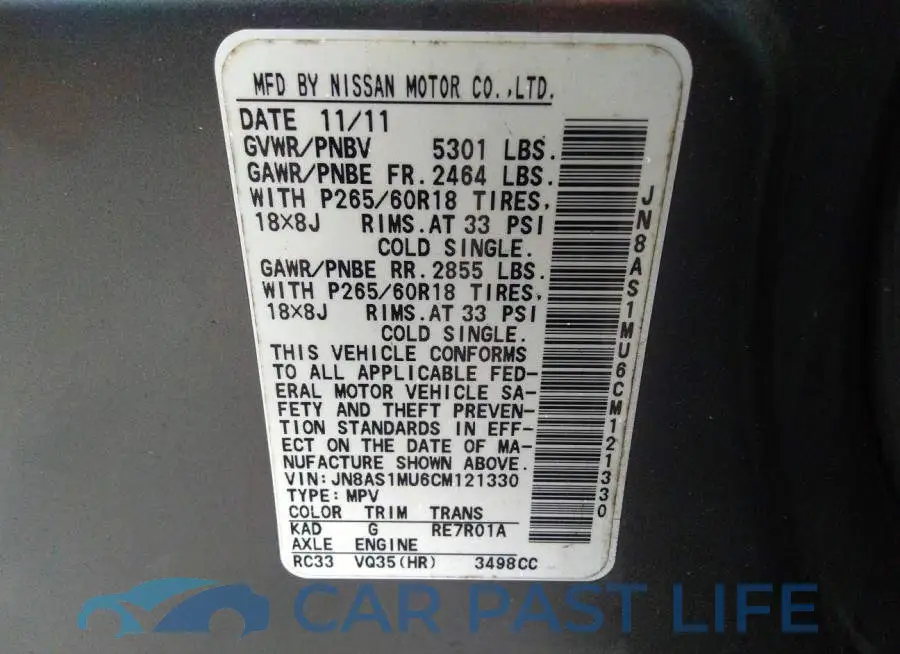 JN8AS1MU6CM121330# 9