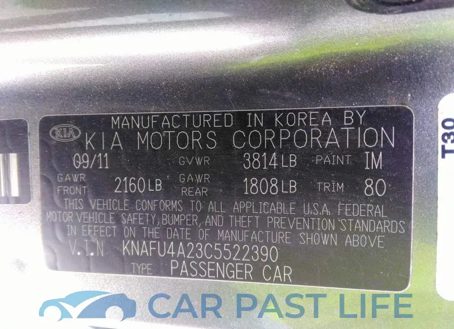KNAFU4A23C5522390# 9