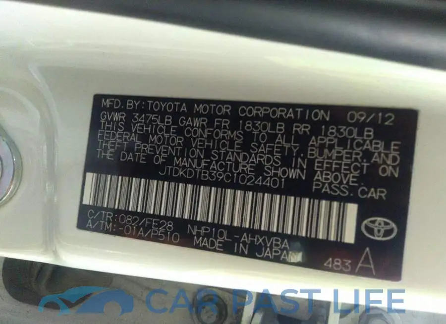 JTDKDTB39C1024401# 9