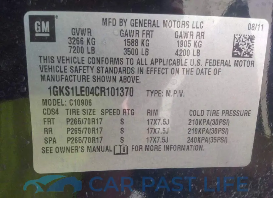 1GKS1LE04CR101370# 9
