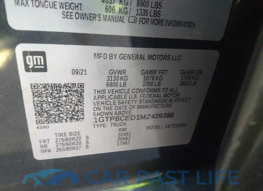 1GTP8CED1MZ439388# 9