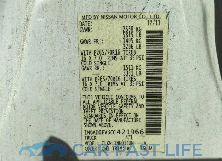 1N6AD0EV3CC421966# 9