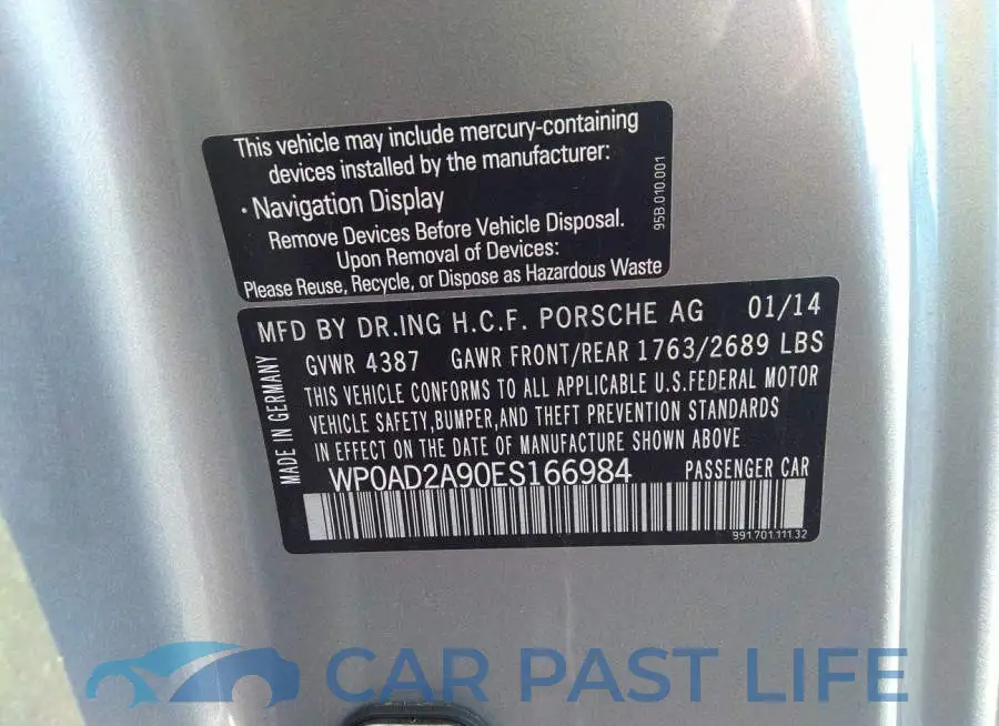 WP0AD2A90ES166984# 9