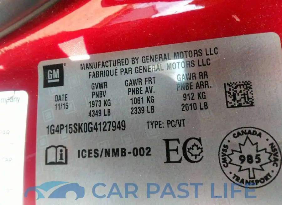 1G4P15SK0G4127949# 9