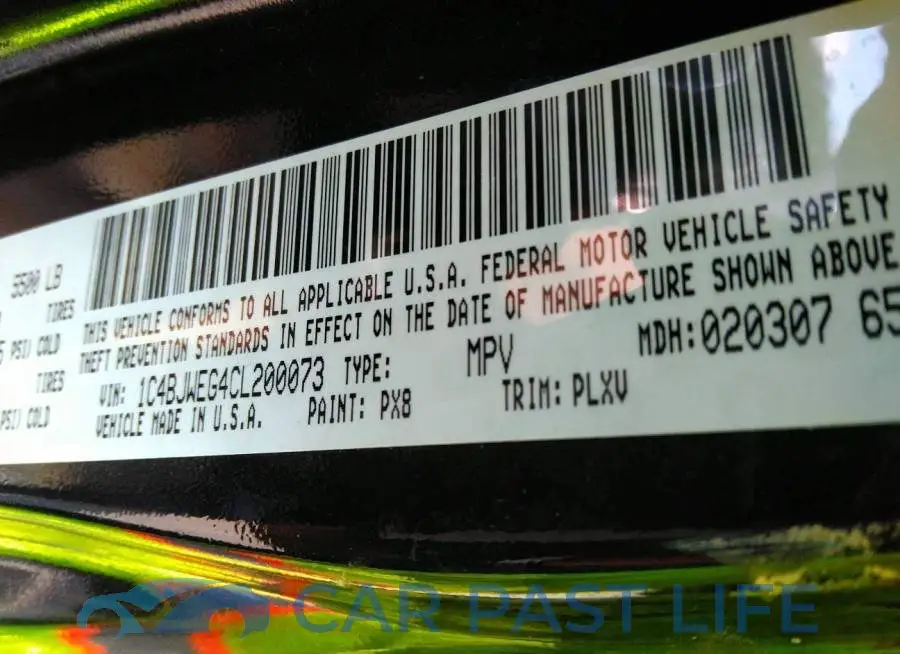 1C4BJWEG4CL200073# 9