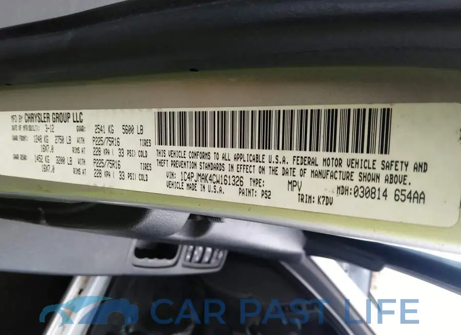 1C4PJMAK4CW161326# 9