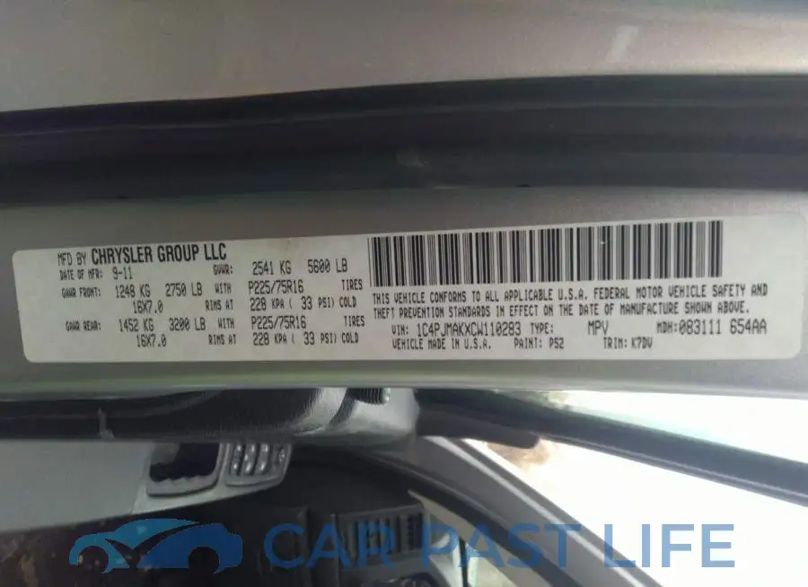 1C4PJMAKXCW110283# 9