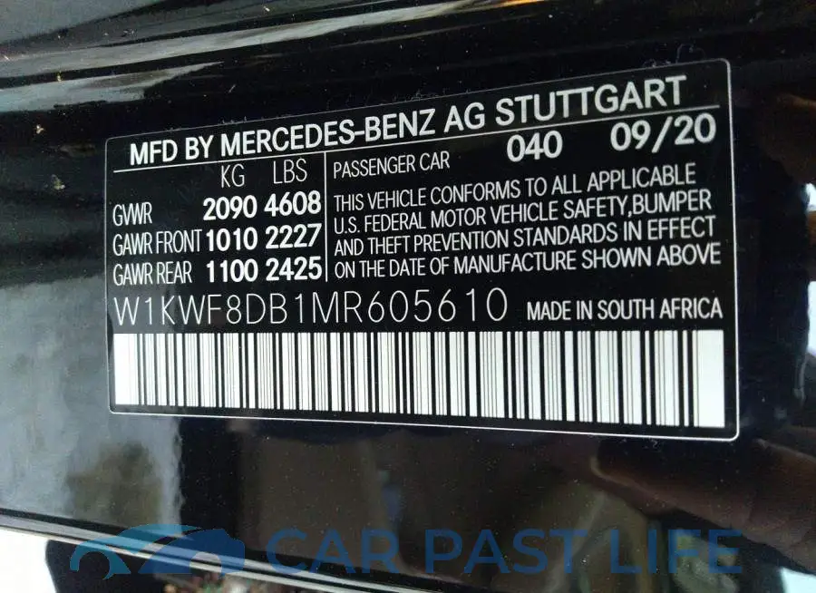 W1KWF8DB1MR605610# 9
