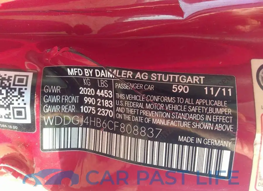 WDDGJ4HB6CF808837# 9