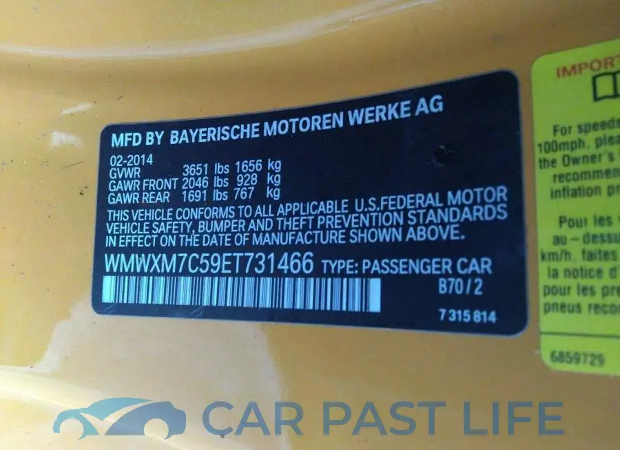 WMWXM7C59ET731466# 9