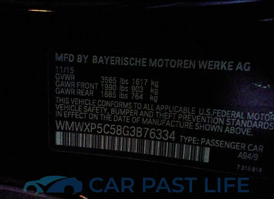 WMWXP5C58G3B76334# 9