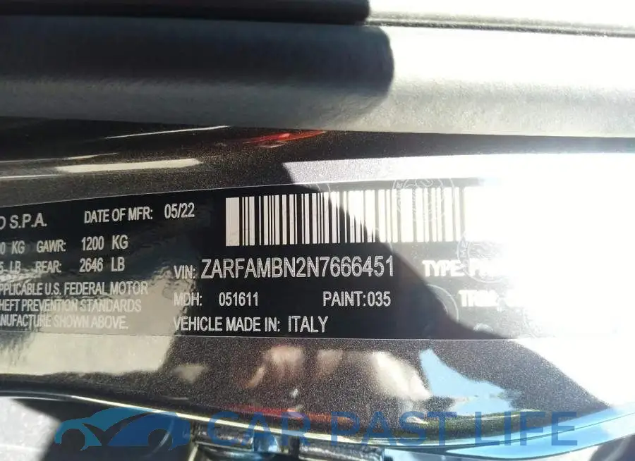ZARFAMBN2N7666451# 9