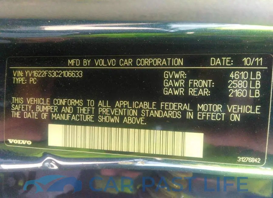 YV1622FS3C2106633# 9