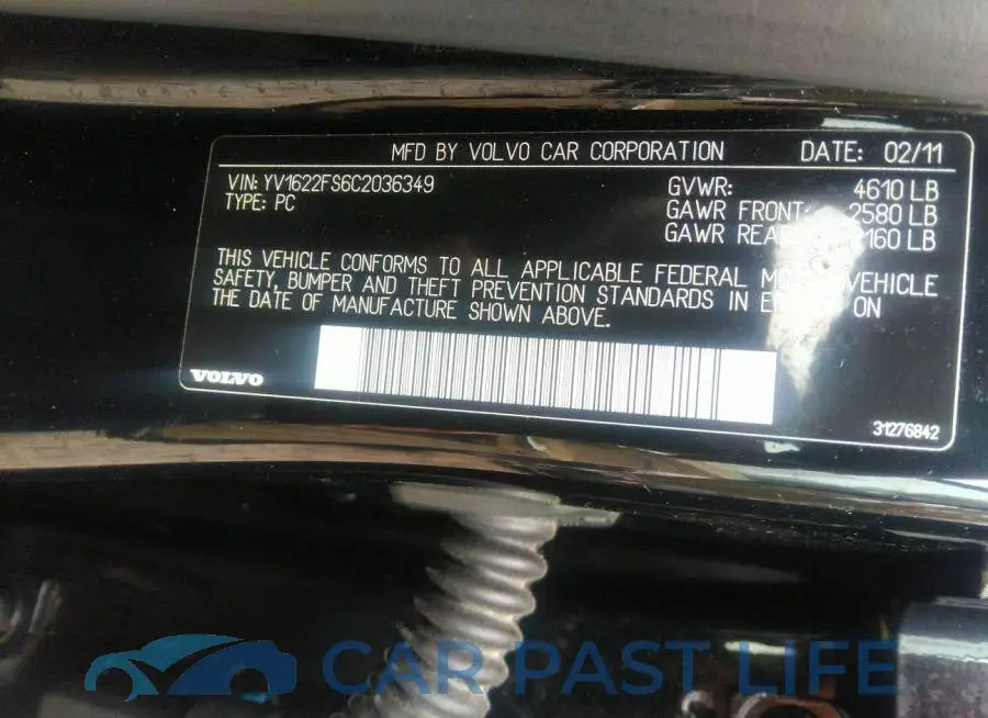 YV1622FS6C2036349# 9