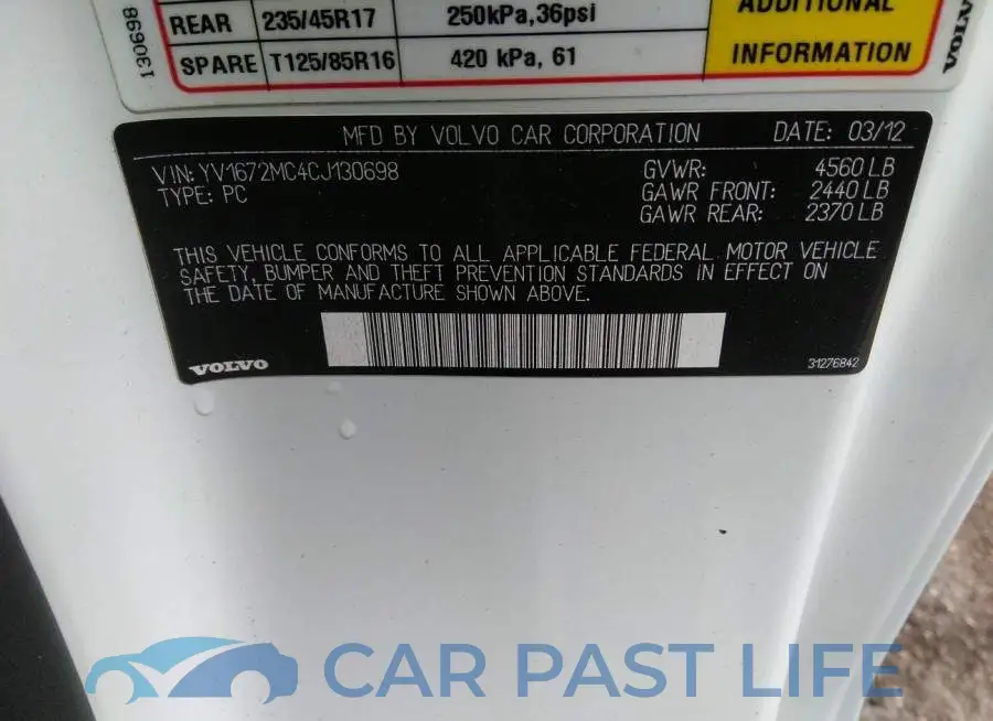 YV1672MC4CJ130698# 9