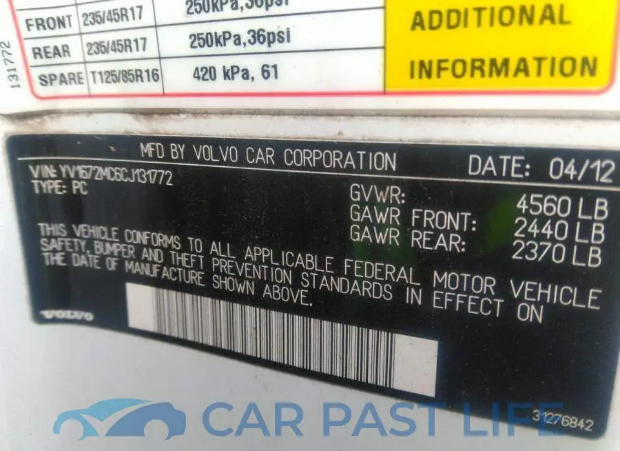 YV1672MC6CJ131772# 9