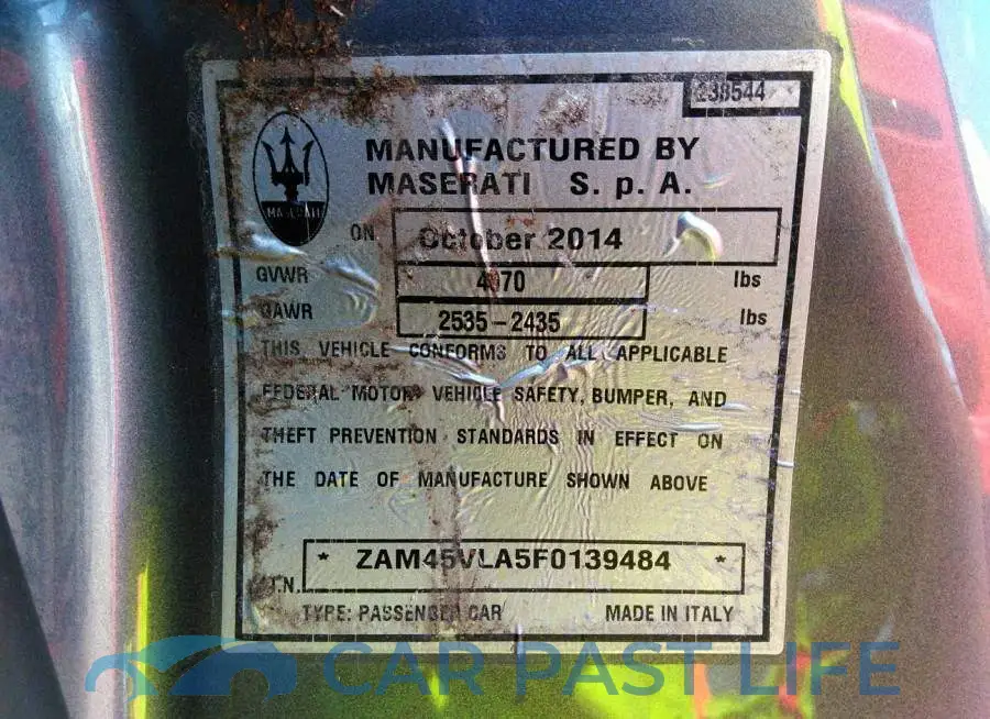 ZAM45VLA5F0139484# 9