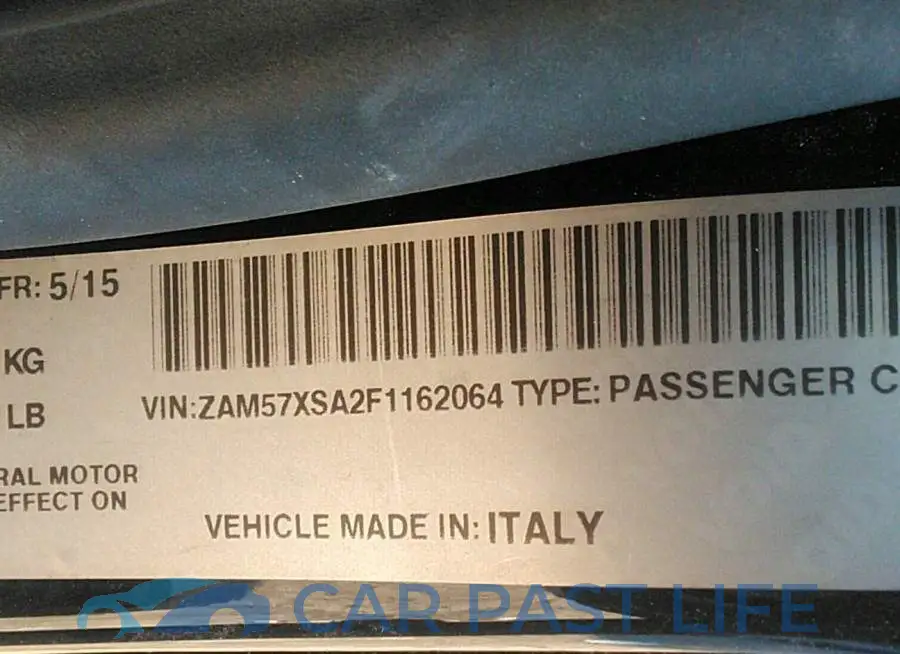 ZAM57XSA2F1162064# 9