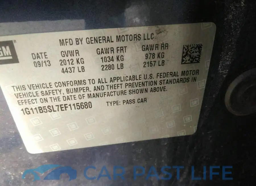 1G11B5SL7EF115680# 9