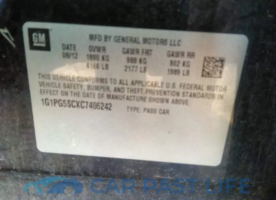 1G1PG5SCXC7406242# 9