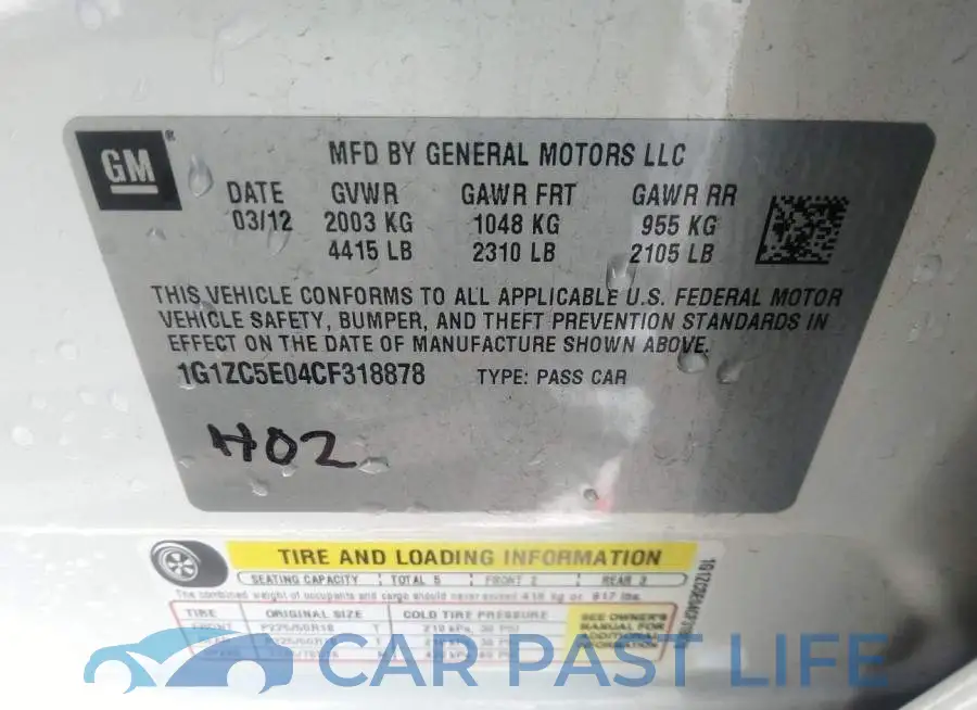1G1ZC5E04CF318878# 9