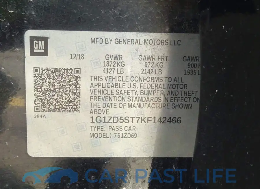 1G1ZD5ST7KF142466# 9
