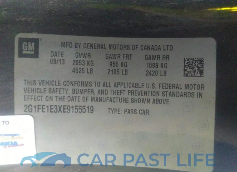 2G1FE1E3XE9155519# 9
