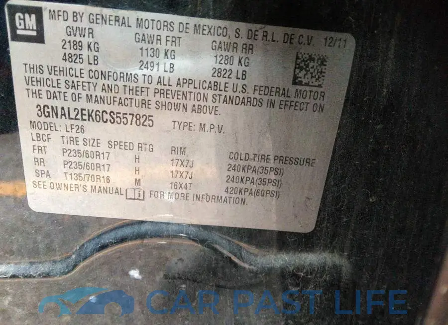 3GNAL2EK6CS557825# 9