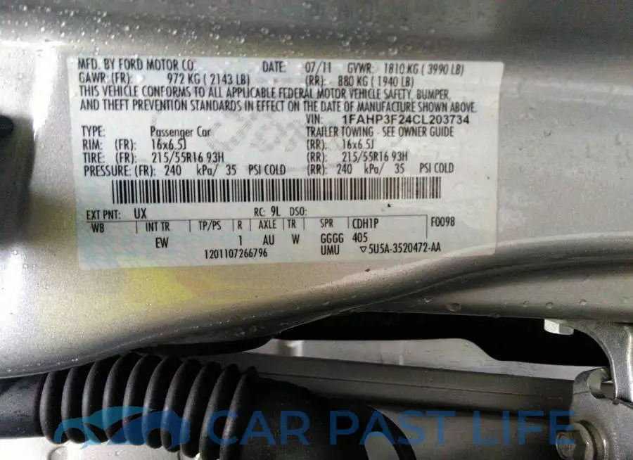 1FAHP3F24CL203734# 9