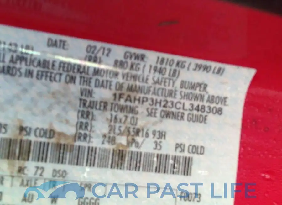 1FAHP3H23CL348308# 9