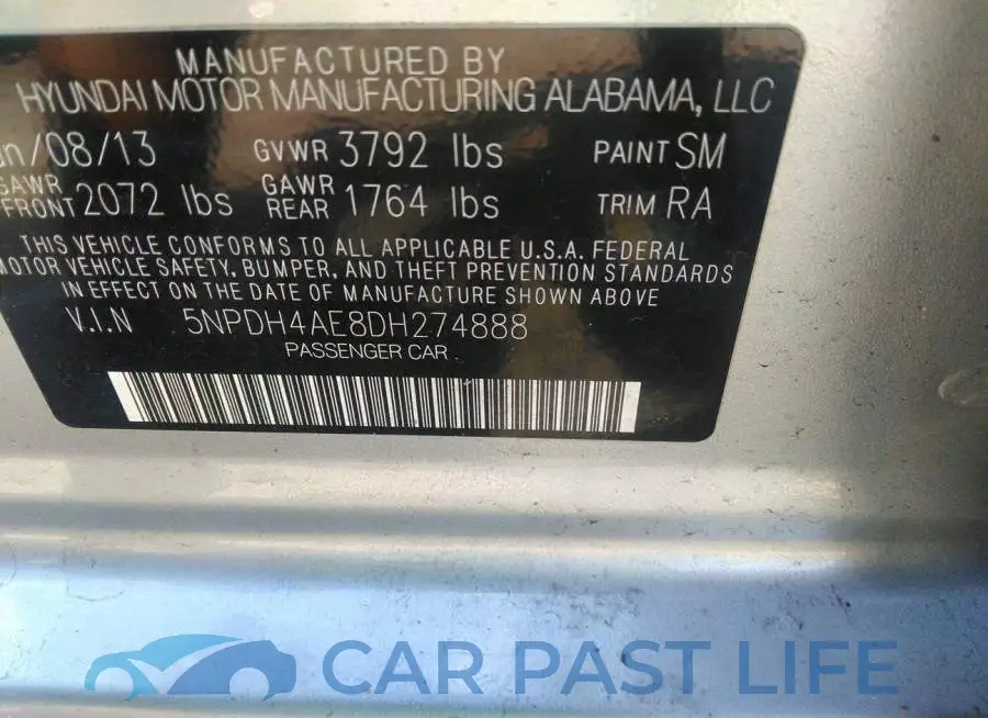 5NPDH4AE8DH274888# 9
