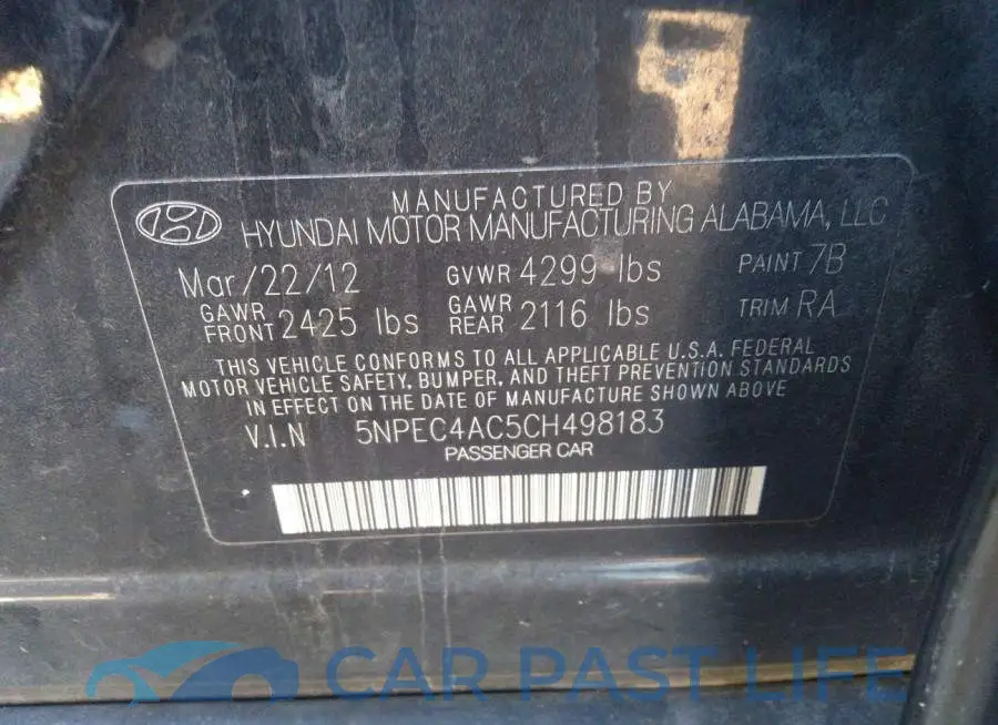 5NPEC4AC5CH498183# 9
