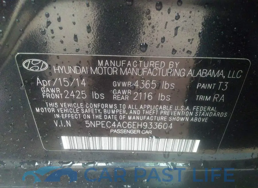 5NPEC4AC6EH933604# 9