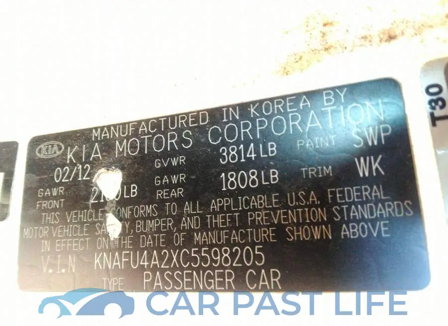 KNAFU4A2XC5598205# 9