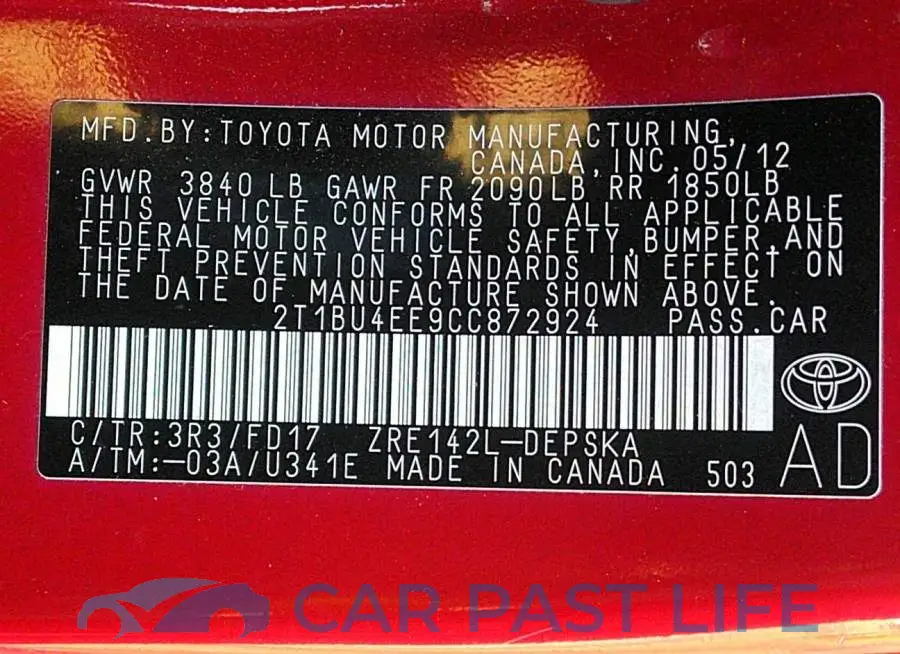 2T1BU4EE9CC872924# 9