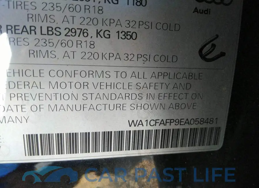 WA1CFAFP9EA058481# 9