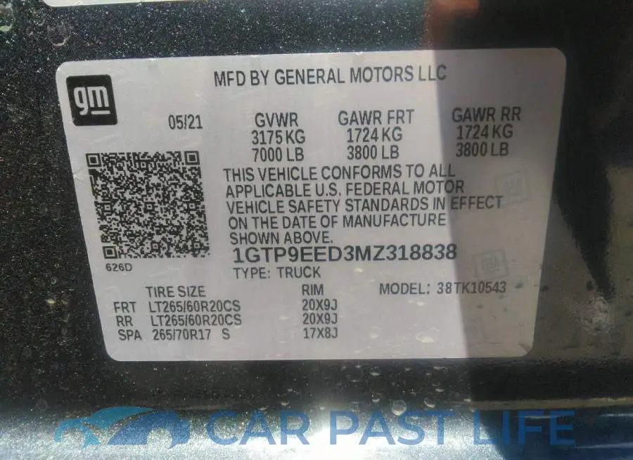 1GTP9EED3MZ318838# 9