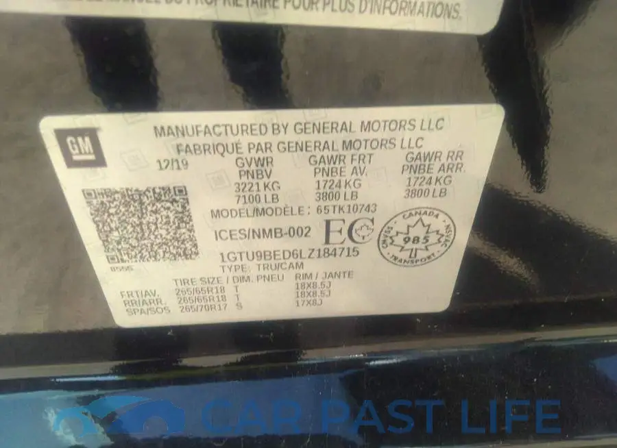 1GTU9BED6LZ184715# 9