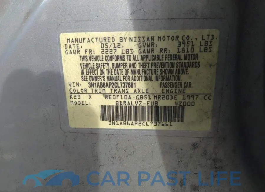 3N1AB6AP2CL737661# 9