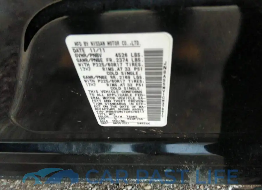 JN8AS5MV1CW376617# 9