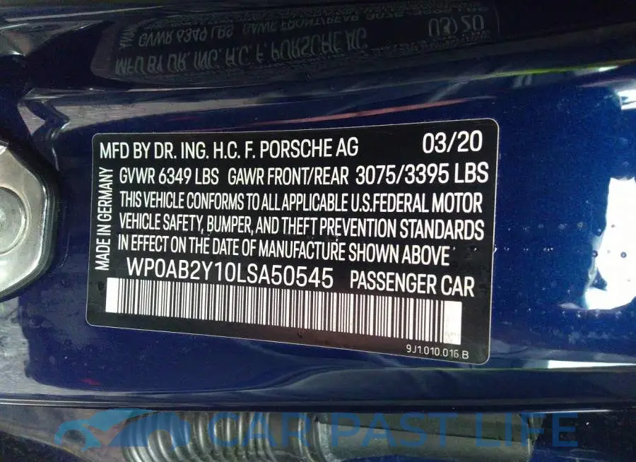 WP0AB2Y10LSA50545# 9