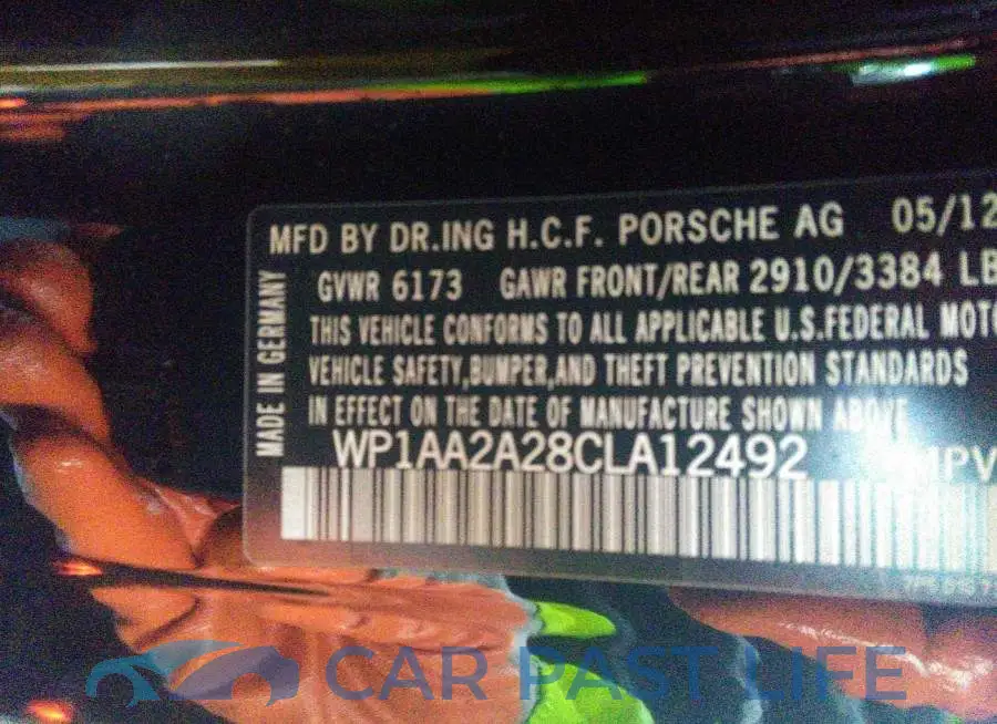 WP1AA2A28CLA12492# 9