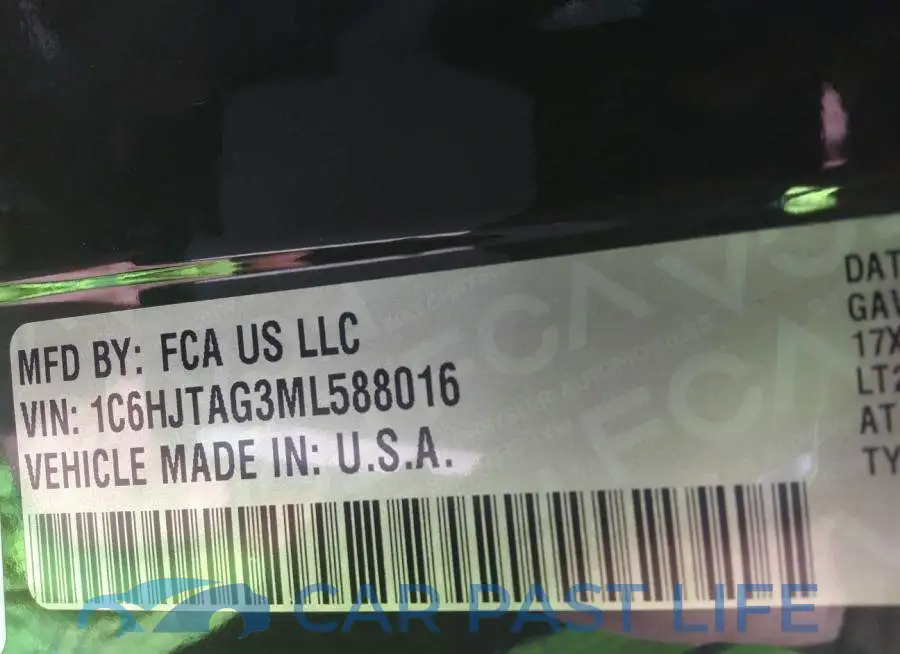 1C6HJTAG3ML588016# 9